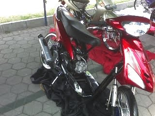 modifikasi motor mio red airbrush