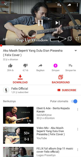 Cara Nonton Video Youtube Sambil Membuka Aplikasi Lain