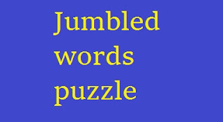 Jumbled words puzzle 