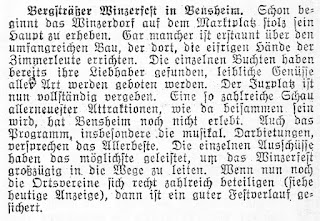 Bergsträßer Anzeiger 1929, Bergsträßer Winzerfest, Stoll-Berberich 2016