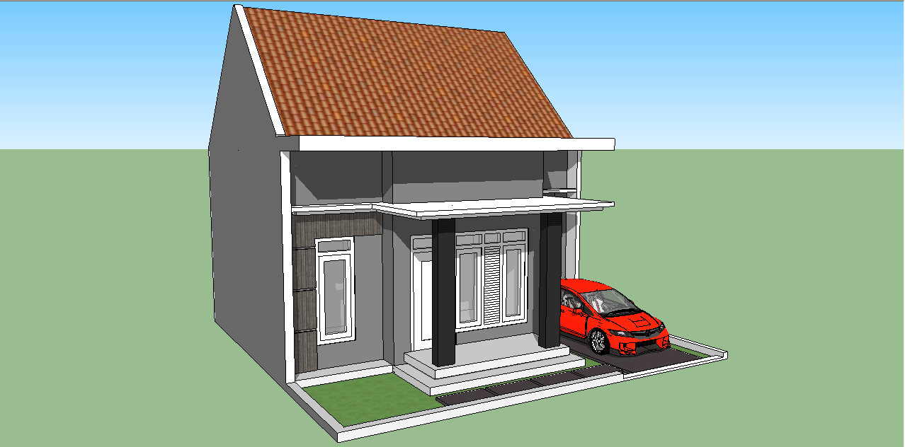  Sketsa  Sederhana Rumah Minimalis 4