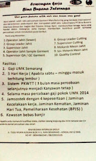 Lowongan Kerja PT. Busana Internusa - Berita Transkerja 