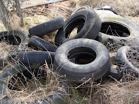 Heap of old tyres