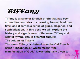 meaning of the name "Tiffany"