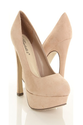 Blush Faux Suede Almond Shaped Closed Toe Pump Heels