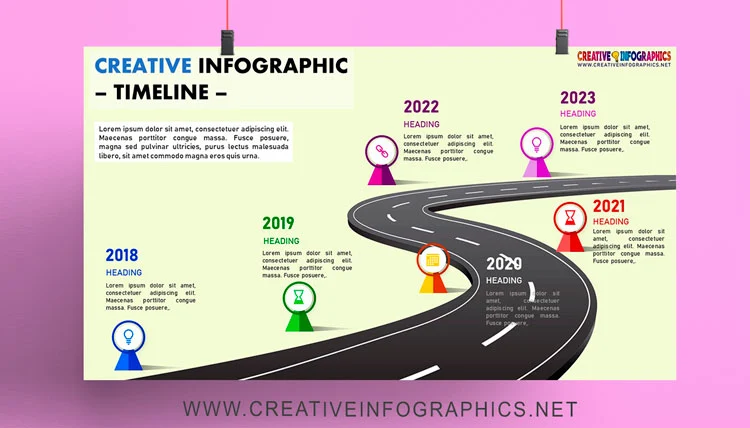 Free road map infographic template ppt