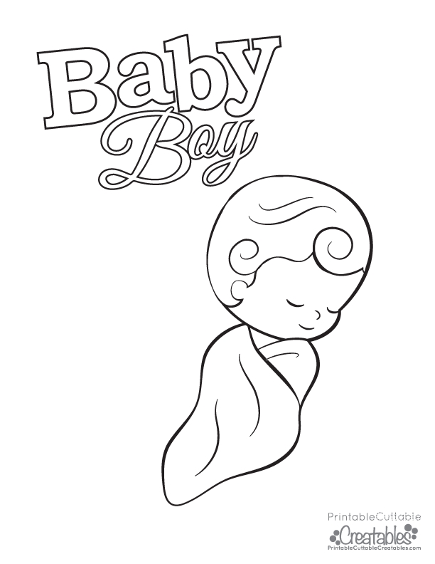Baby Boy Coloring Page Coloring Home