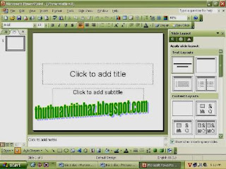 Sử dụng Slide Layout trong PowerPoint 2003