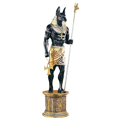 Massive LifeSize Mighty Ancient Egyptian Anubis Sculpture Statue