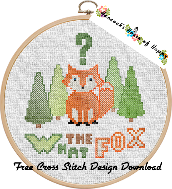 What the Fox? Woodland Fox Free Cross Stitch Design to Download