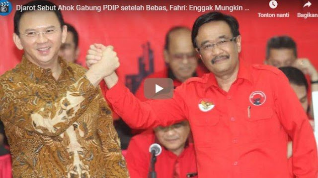  Fahri Hamzah Menilai Adalah Wajar Jika Ahok Gabung dengan PDIP Usai Bebas