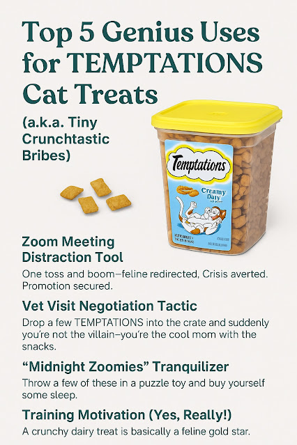 Image: Amazon: TEMPTATIONS Classic Crunchy and Soft Cat Treats Creamy Dairy Flavor, 16 oz. Tub