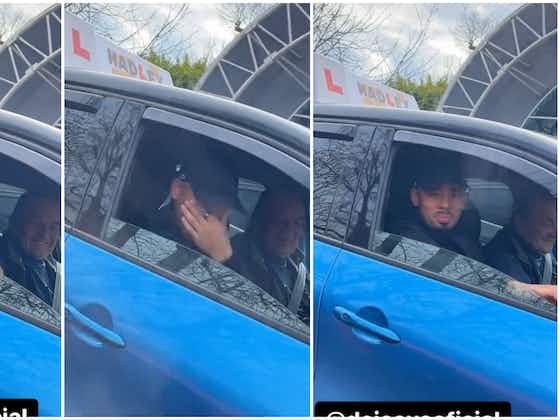 Jorginho caught Gabriel Jesus midway through his driving lesson and he couldn't stop laughing
