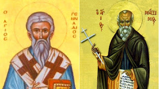 Apolytikio Saints Gennadius and Maximus Patriarchs of Constantinople - November 17