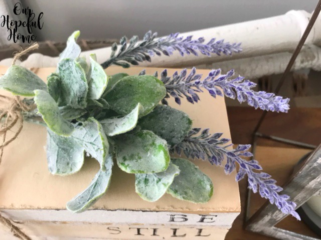 lambs ear lavender twine book decor