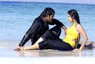 South Indian Actress Mamta Mohandas on the beach wet