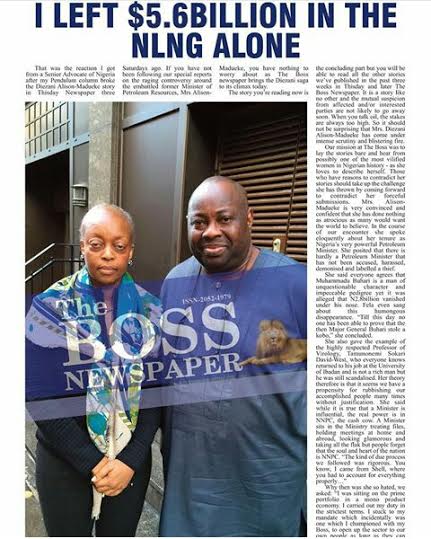 New photos of Diezani Alison-Madueke in The Boss Newspaper