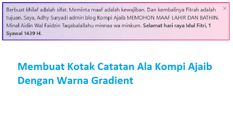 Membuat Kotak Catatan Ala Kompi Ajaib Dengan Warna Gradient Membuat Kotak Catatan Ala Kompi Ajaib Dengan Warna Gradient