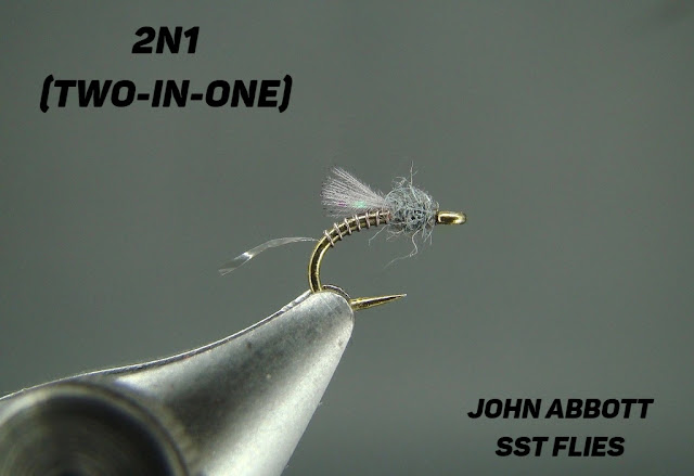 2N1 Midge Pattern, Midge Emerger, Putah Creek, Body Quill, CDC, Hends Colored Wire, Rabbit Dubbing, Nano Silk