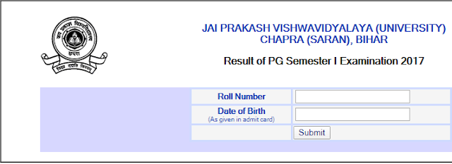 JPU PG Odd Sem Result 2020