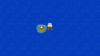 The party sails to the Shrine of Rubiss, a small - but important - location in Dragon Quest II.