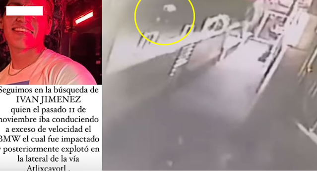 Video: Así salió corriendo huyendo el conductor de El BMW tras dejar calcinados a los hermanos Mariela y Luis Herrerías