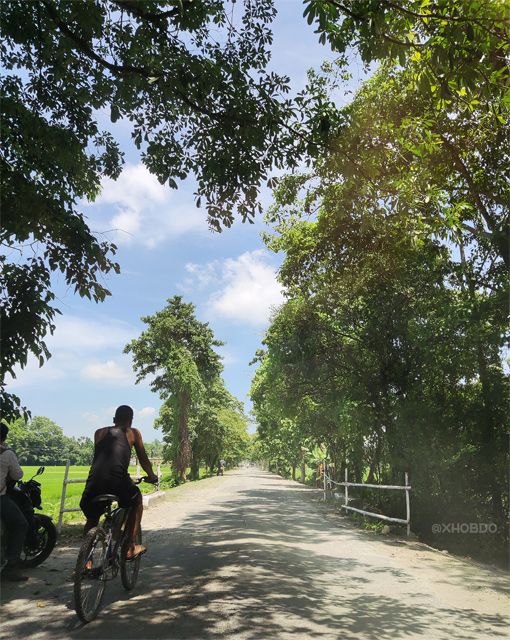 a man riding a bicycle