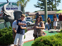 and then putt-putt...doesn't sharon look great?!