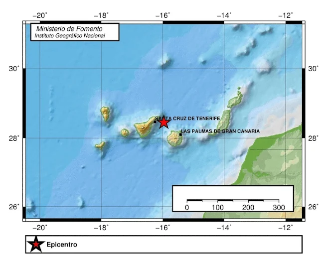 Terremoto sentido en Tenerife madrugada domingo 30 octubre