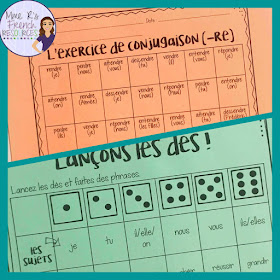 Verb drills and games for French -ir and -re verbs