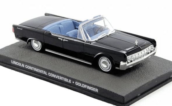 bond in motion 1:43 eaglemoss, lincoln continental convertible 1:43 goldfinger