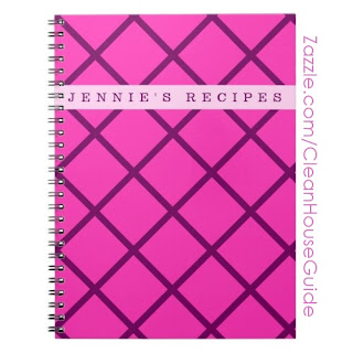 Personalized Recipe Cooking Baking Journal by JenExx. Available at Zazzle.com/CleanHouseGuide