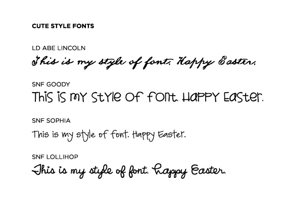 Regardless of your personal style there are many fonts to match your every