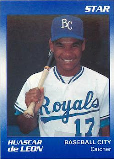 Huascar DeLeon 1990 Baseball City Royals card