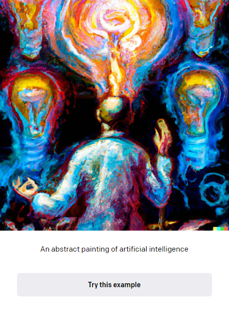 An abstract painting of artificial intelligence