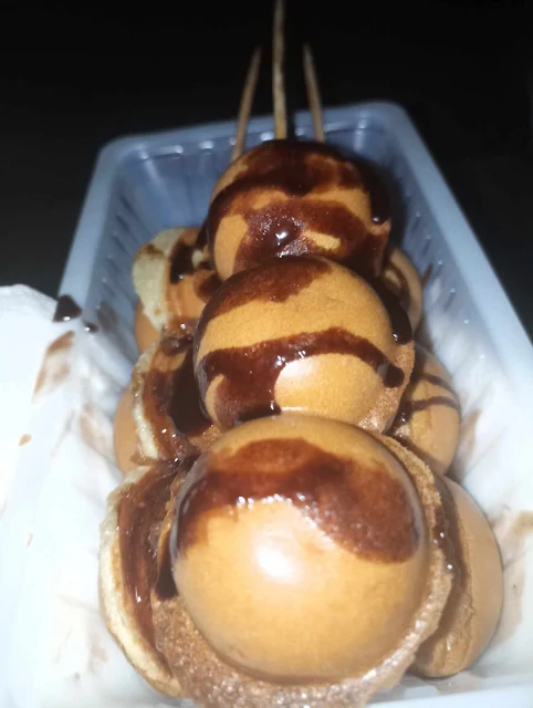 " Skewered egg waffles from New Tea Lelydorp"