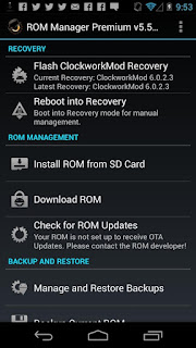 ROM Manager : Cara Install CWM