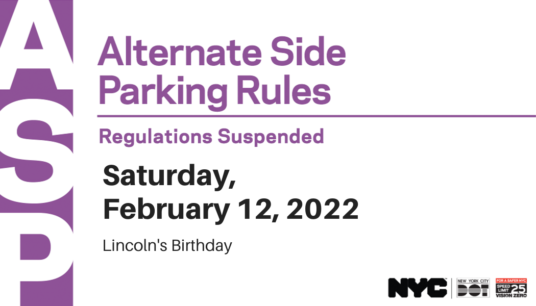 Nyc Alternate Side Parking Calendar 2022 Karmabrooklyn Blog: Alternate Side Parking Suspended This Saturday