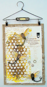 Stampers Anonymous Entomology Ranger Tim Holtz Layering Stencil Honeycomb For The Funkie Junkie Boutique