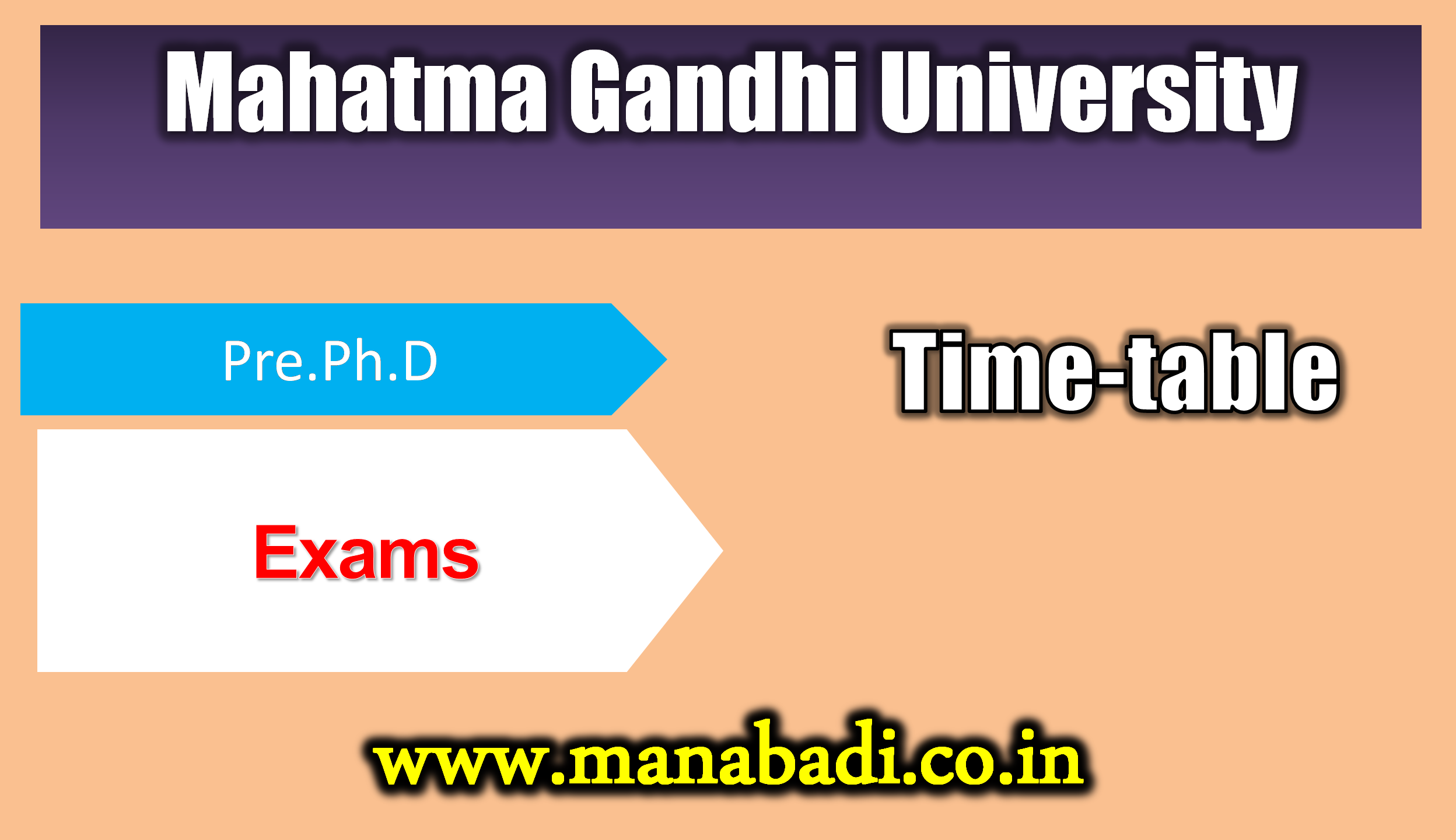 Mahatma Gandhi University Pre.Ph.D - Revised Dec 2023  Timetable