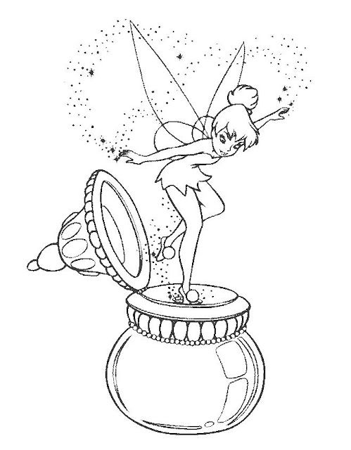 coloring pages disney tinkerbell. Tinkerbell Coloring Pages