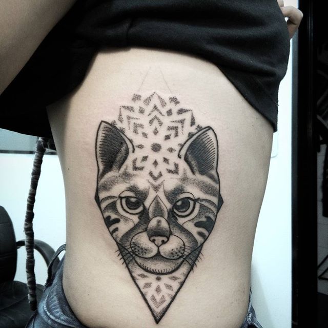  Kumpulan  Tato  Kucing  Keren 3D Terbaru Cat Tattoo Design 