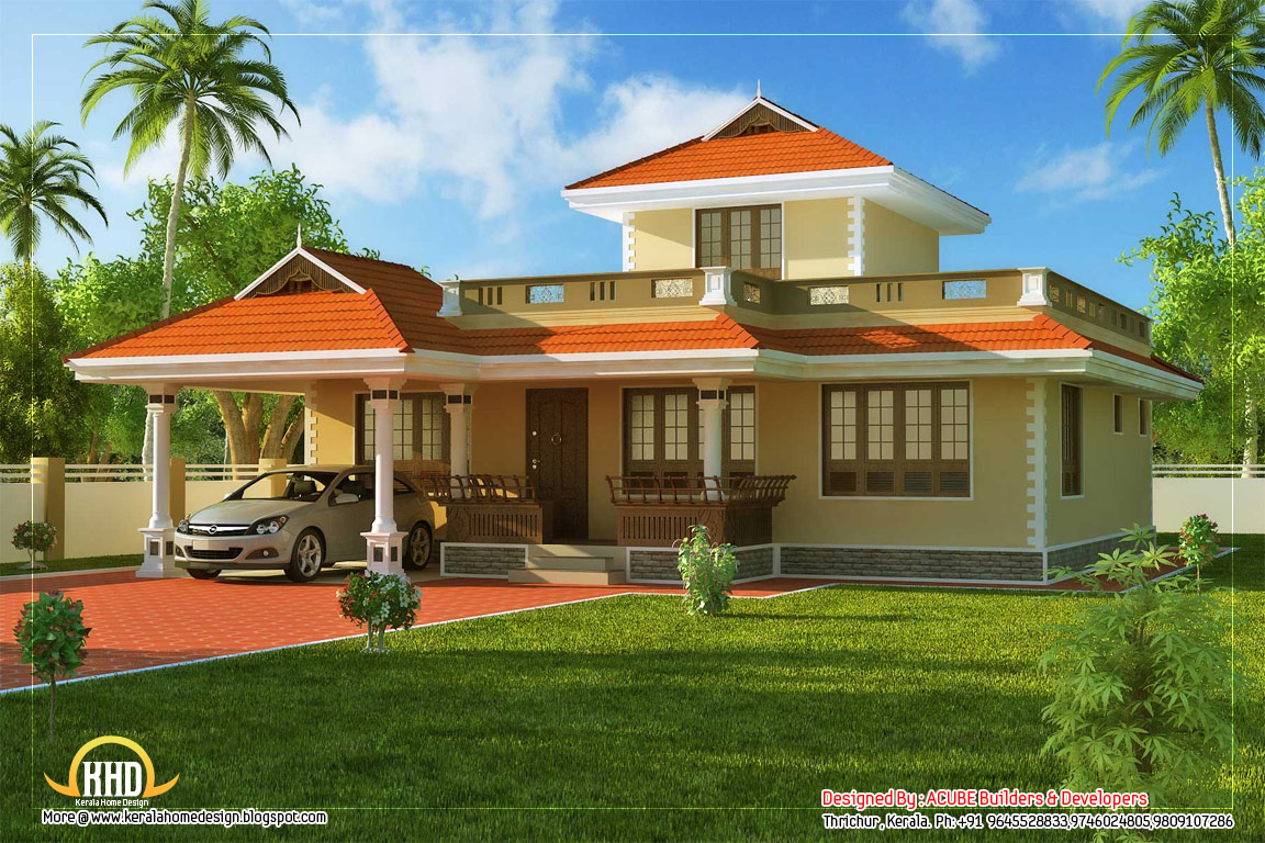 Beautiful Kerala Style House House Architecture - 142 Square Meter 