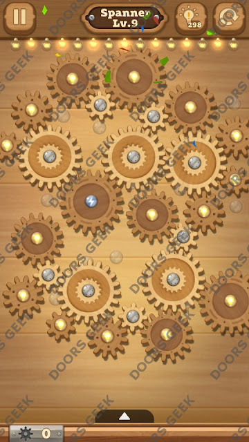 Fix it: Gear Puzzle [Spanner] Level 9 Solution, Cheats, Walkthrough for Android, iPhone, iPad and iPod