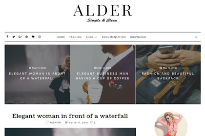 Alder Free Customizable Blogger Templates