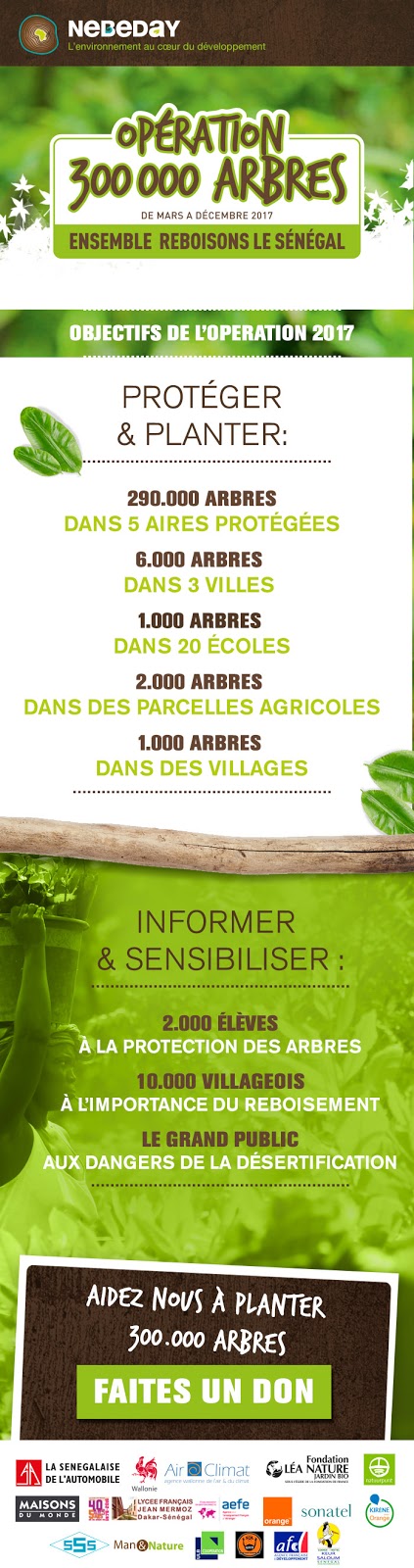 Aidez nous à planter 300 000 arbres