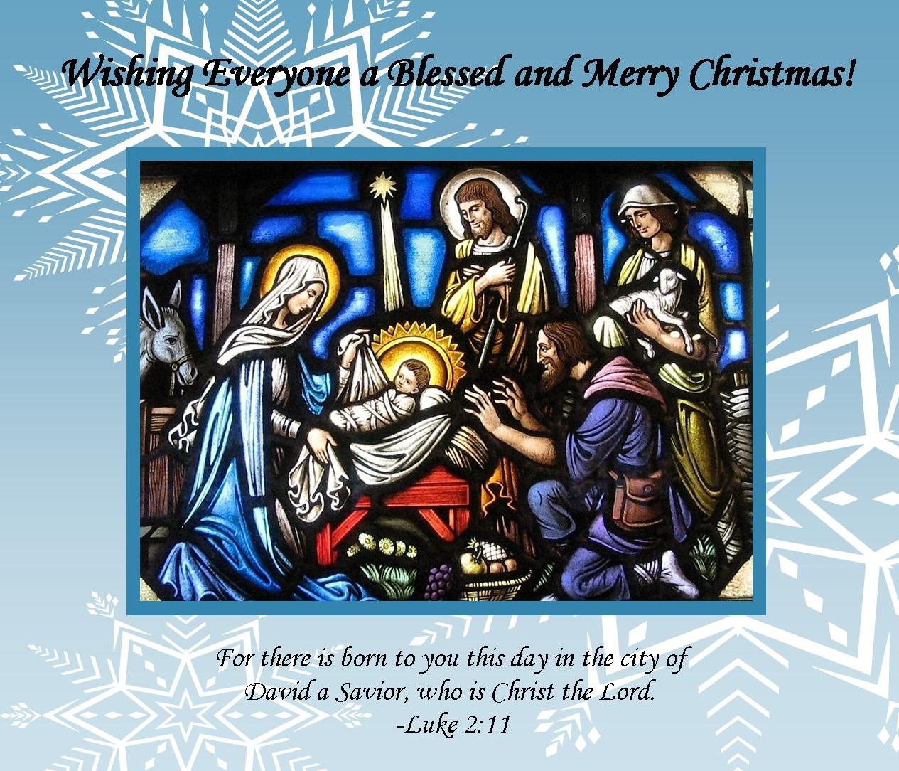 Wishing all Visitors a Blessed and Merry Christmas