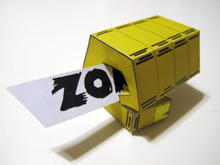 Zombie Knucle Bump Paper Toy