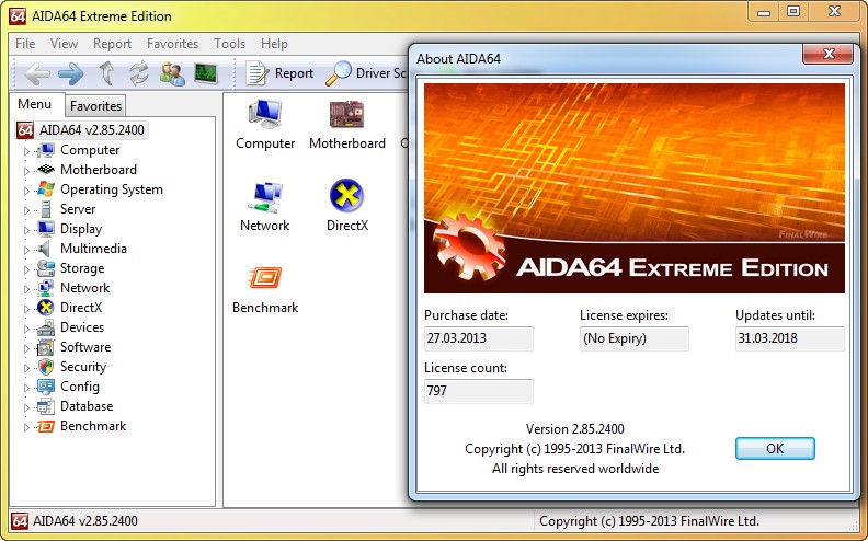Descargar AIDA64 Extreme Edition 2.85.2400 [FULL][Crack 