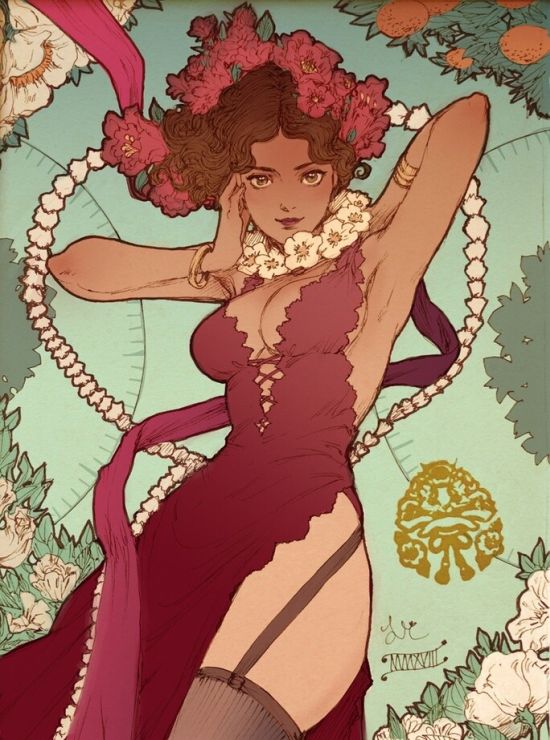 Jasmin Darnell arte ilustrações desenhos mulheres vintage